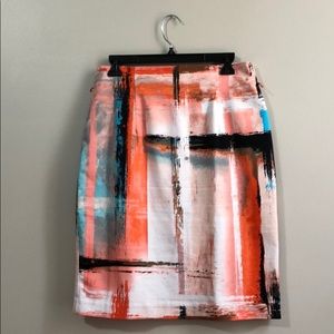 Multicolored Pencil Skirt